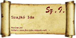 Szajkó Ida névjegykártya